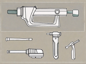 Various tools such as a caulk gun