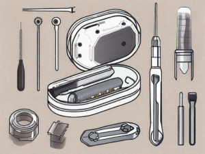 A stiiizy pod being disassembled with its internal components displayed