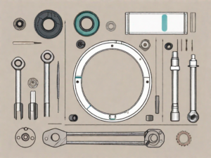 A disassembled ring sensor with its individual components carefully laid out