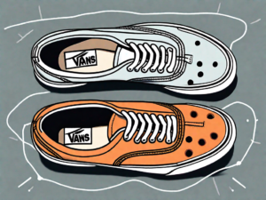 A pair of vans shoes with visible holes on the side