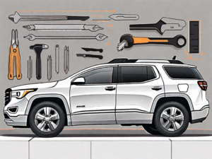 A gmc acadia with its side detection system highlighted