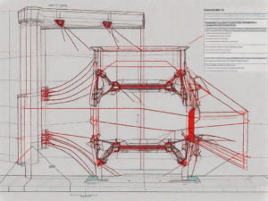 A 3d model in the maya software interface