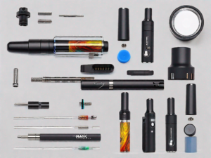 A disassembled mr. fog max pro vape pen