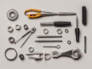 A disassembled fidget ring with its separate parts laid out neatly