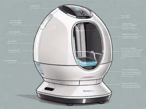 A litter robot with its lid open